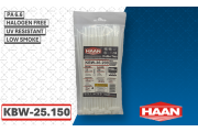 additional module Кабелни връзки HAAN KBW-25.150 бели (100бр./1пакет)